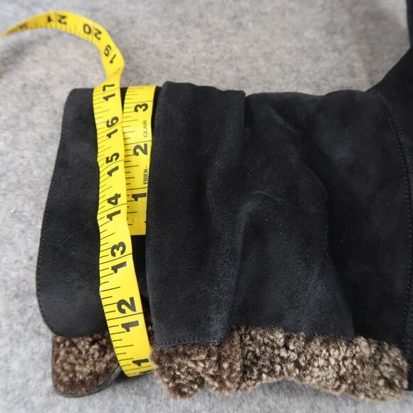 Stuart Weitzman Shoes Womens 7.5 Slouch Boot Short Leather Pull On Black Classic - Picture 15 of 16